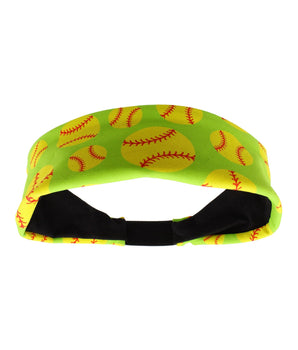 MadSportsStuff headband Neon Green / One Size Crazy Softball Headband with Softball Logos