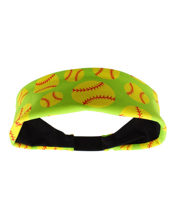 MadSportsStuff headband Neon Green / One Size Crazy Softball Headband with Softball Logos