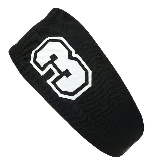 MadSportsStuff headband Player ID Black/White Headband Basketball Volleyball Softball Soccer