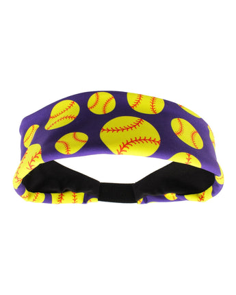 MadSportsStuff headband Purple / One Size Crazy Softball Headband with Softball Logos
