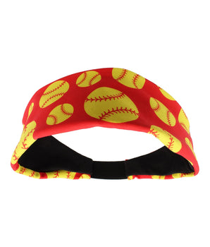 MadSportsStuff headband Red / One Size Crazy Softball Headband with Softball Logos