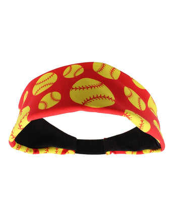 MadSportsStuff headband Red / One Size Crazy Softball Headband with Softball Logos