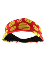 MadSportsStuff headband Red / One Size Crazy Softball Headband with Softball Logos