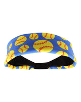 MadSportsStuff headband Royal / One Size Crazy Softball Headband with Softball Logos