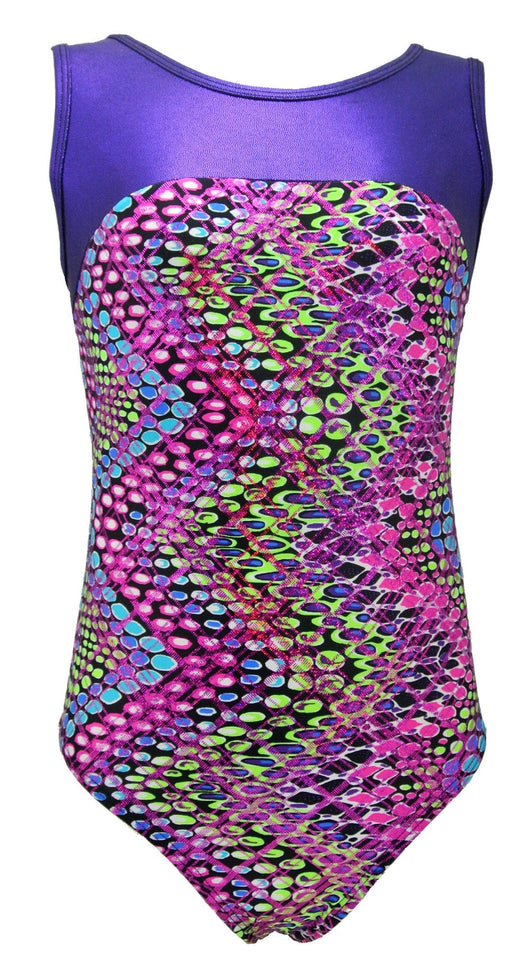 MadSportsStuff leotard Dotted Chevron / Youth 10-12 Girls Gymnastics Leotard - Kids Youth Teen Sizes Multiple Prints