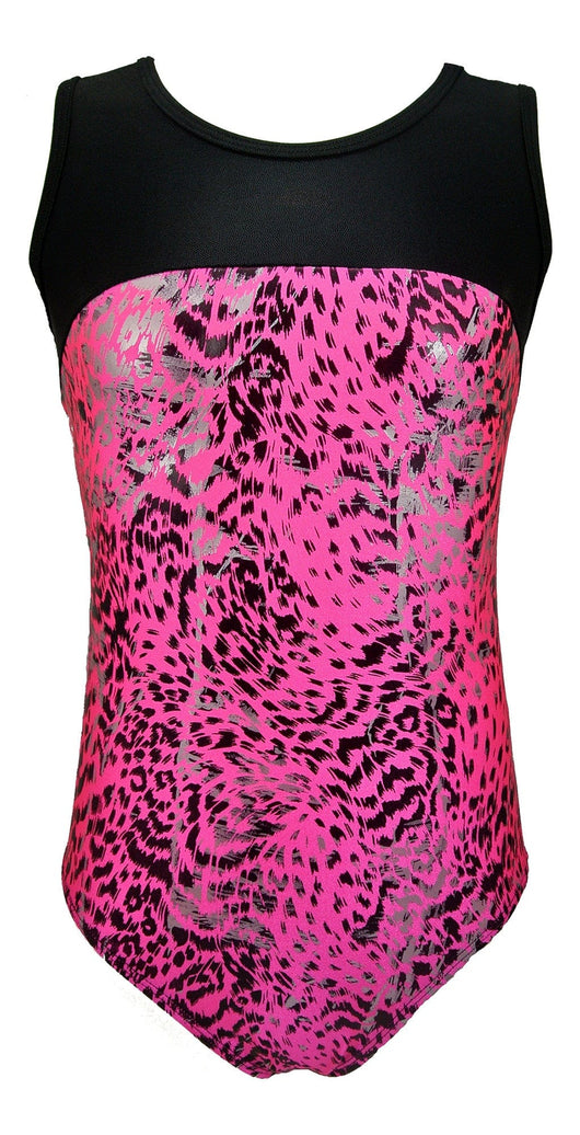 MadSportsStuff leotard Shiny Leopard / Youth 8-10 Girls Gymnastics Leotard - Kids Youth Teen Sizes Multiple Prints