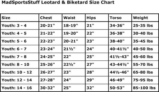 MadSportsStuff leotard Tank Style Girls Gymnastics Biketard Unitard