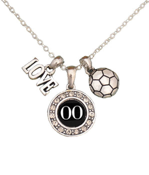 MadSportsStuff necklace #00 / One Size Custom Player Jersey ID Soccer Necklace Multiple Numbers