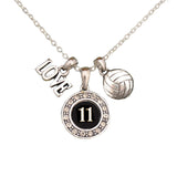 MadSportsStuff necklace #11 / One Size Custom Player Jersey ID Volleyball Necklace Multiple Numbers