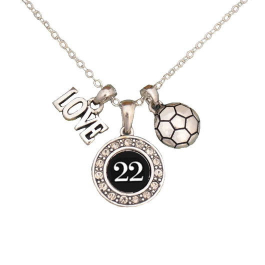 MadSportsStuff necklace #22 / One Size Custom Player Jersey ID Soccer Necklace Multiple Numbers