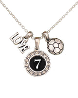 MadSportsStuff necklace #7 / One Size Custom Player Jersey ID Soccer Necklace Multiple Numbers