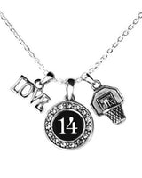 MadSportsStuff necklace Custom Player Jersey ID Basketball Necklace Multiple Numbers