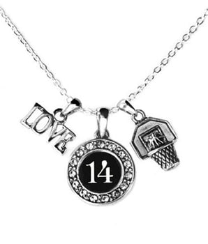 MadSportsStuff necklace Custom Player Jersey ID Basketball Necklace Multiple Numbers