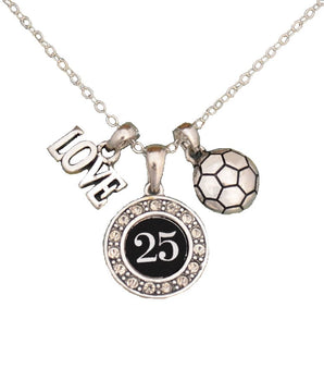 MadSportsStuff necklace Custom Player Jersey ID Soccer Necklace Multiple Numbers