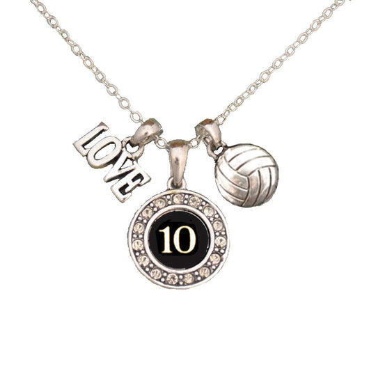MadSportsStuff necklace Custom Player Jersey ID Volleyball Necklace Multiple Numbers