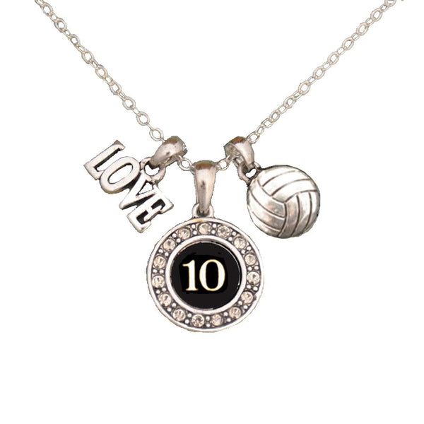 MadSportsStuff necklace Custom Player Jersey ID Volleyball Necklace Multiple Numbers