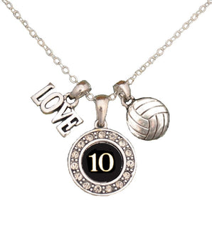 MadSportsStuff necklace Custom Player Jersey ID Volleyball Necklace Multiple Numbers