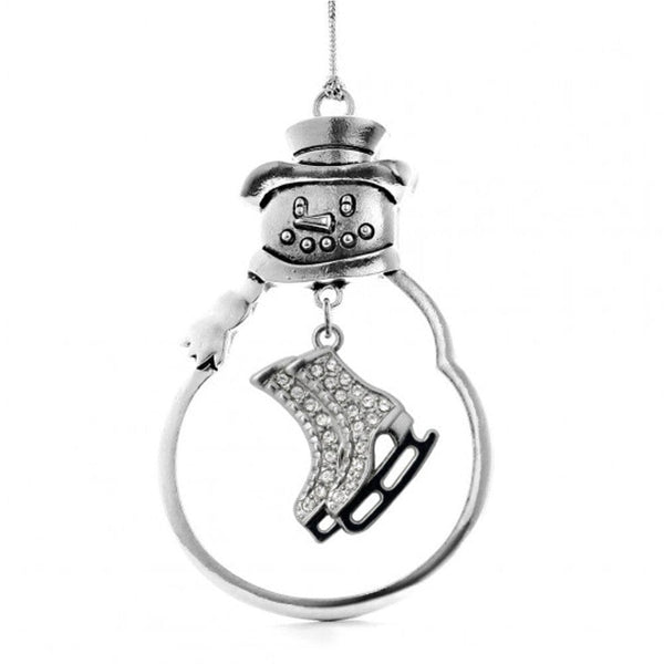 MadSportsStuff ornament Christmas Ornament with Crystal Ice Skates charm