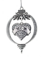 MadSportsStuff ornament Mom Christmas Ornament with Crystal Heart Charm
