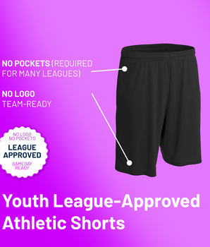 MadSportsStuff shorts MadSportsStuff Youth No Pocket Mesh Shorts - League Safe Fit