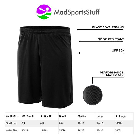 MadSportsStuff shorts Youth Boys Athletic Shorts for Basketball Football Soccer