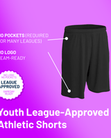 MadSportsStuff shorts Youth No-Pocket Mesh Athletic Shorts - Flag Football & Multi-Sport