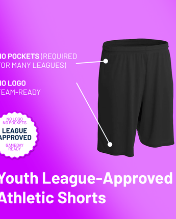 MadSportsStuff shorts Youth No-Pocket Mesh Athletic Shorts - Flag Football & Multi-Sport