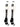 MadSportsStuff socks #00 / Large Player Id Jersey Number Socks Over the Calf Length White Black