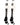 MadSportsStuff socks #02 / Large Player Id Jersey Number Socks Over the Calf Length White Black