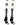 MadSportsStuff socks #03 / Large Player Id Jersey Number Socks Over the Calf Length White Black