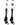 MadSportsStuff socks #19 / Large Player Id Jersey Number Socks Over the Calf Length White Black