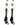 MadSportsStuff socks #25 / Large Player Id Jersey Number Socks Over the Calf Length White Black