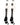 MadSportsStuff socks #38 / Large Player Id Jersey Number Socks Over the Calf Length White Black