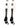 MadSportsStuff socks #45 / Large Player Id Jersey Number Socks Over the Calf Length White Black