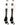MadSportsStuff socks #46 / Large Player Id Jersey Number Socks Over the Calf Length White Black