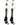 MadSportsStuff socks #47 / Large Player Id Jersey Number Socks Over the Calf Length White Black