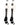 MadSportsStuff socks #48 / Large Player Id Jersey Number Socks Over the Calf Length White Black