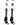 MadSportsStuff socks #50 / Large Player Id Jersey Number Socks Over the Calf Length White Black