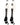 MadSportsStuff socks #75 / Large Player Id Jersey Number Socks Over the Calf Length White Black