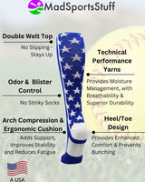MadSportsStuff socks All Stars Socks Over the Calf Socks Softball Soccer