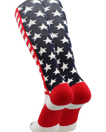 MadSportsStuff socks American Flag Knee High Socks – OTC Patriotic Athletic Socks