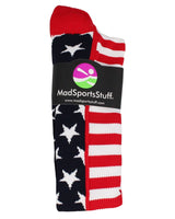 MadSportsStuff socks American Flag Knee High Socks – OTC Patriotic Athletic Socks