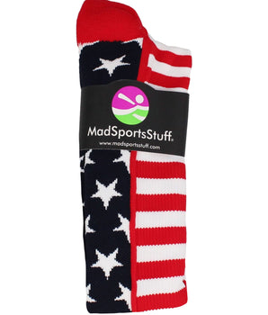 MadSportsStuff socks American Flag Knee High Socks – OTC Patriotic Athletic Socks