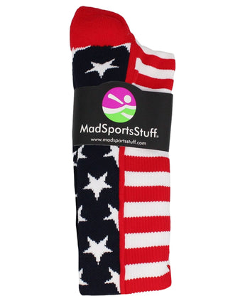 MadSportsStuff socks American Flag Knee High Socks – OTC Patriotic Athletic Socks