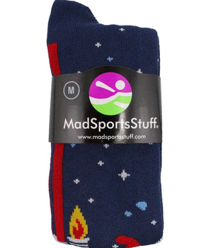 MadSportsStuff socks Astronaut in Space Socks Athletic Over the Calf Length