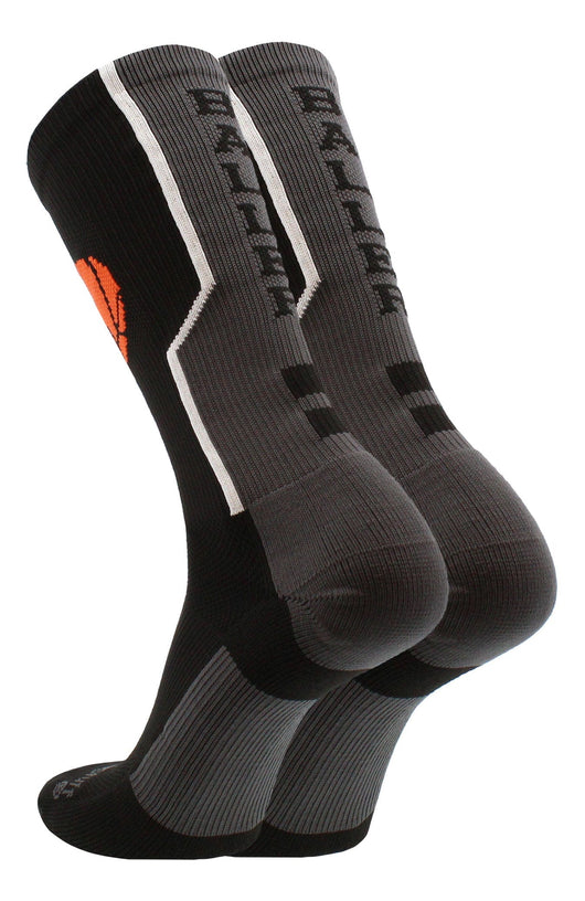 MadSportsStuff socks Baller Basketball Socks with Basketball Logo Crew Length