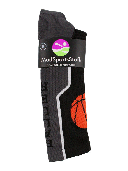 MadSportsStuff socks Baller Basketball Socks with Basketball Logo Crew Length