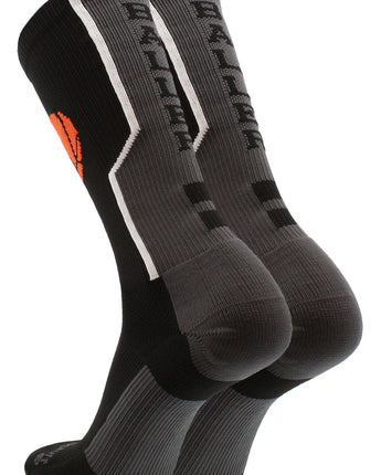 MadSportsStuff socks Baller Basketball Socks with Basketball Logo Crew Length