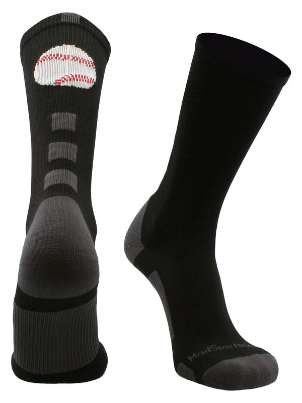 MadSportsStuff socks Baseball Logo Athletic Crew Socks (multiple colors)