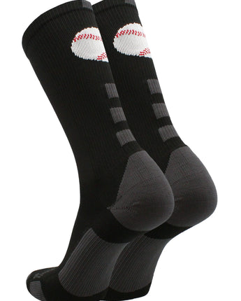 MadSportsStuff socks Baseball Logo Athletic Crew Socks (multiple colors)